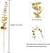 36 Pcs Gold Artificial Eucalyptus Stems 15'' Faux Eucalyptus Leaves Decor Fake Greenery Branches for Xmas branchs Decor Wedding Bouquet Centerpiece Flower Floral Arrangement Home Decoration